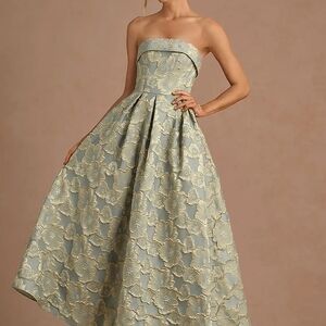 Azazie Florentine Blue Gold dress - Used